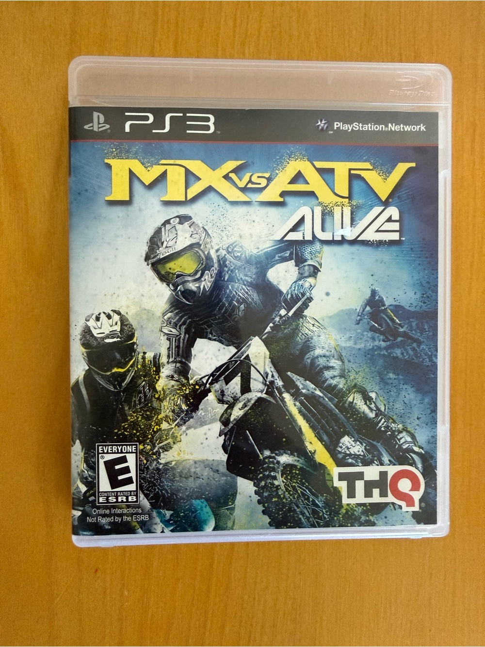 HQ MX vs ATV Alive PS3 Game Cover — Blue & Yellow